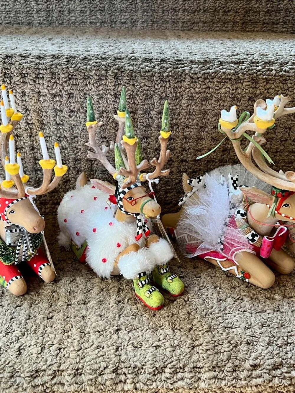 MacKenzie-Childs Patience Brewster Dash Away Sitting Blitzen Reindeer Figure
